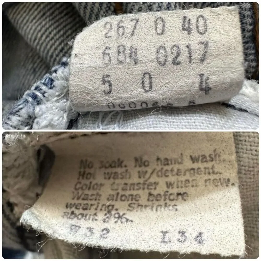 Vintage 70s Levi's Orange Tab 684 Flare Bell Bottom Denim Raw Hem Jeans Size 32